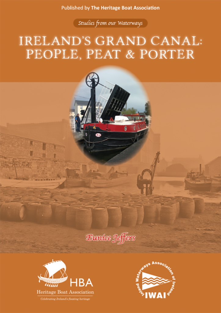 Cover design for “Ireland’s Grand Canal: People, Peat & Porter,” published by the Heritage Boat Association and the Inland Waterways Association of Ireland.